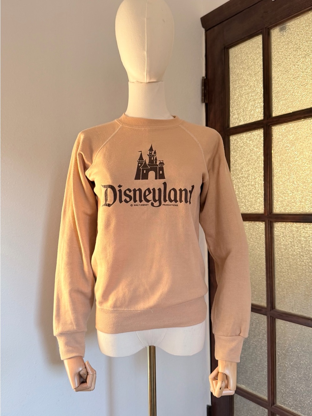 Vintage 80s Disney Productions Beige Crewneck Sweatshirt